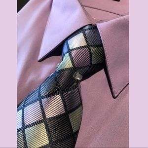 NEW-BEAUTIFUL MEN’S AMETHYST DRESS SHIRT & TIE 💜